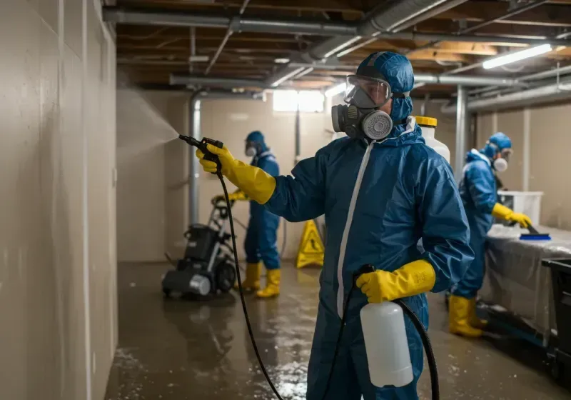 Basement Sanitization and Antimicrobial Treatment process in Danville, IL